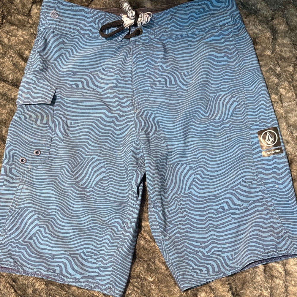 Volcom Boy’s Blue Patterned Swim Trunks